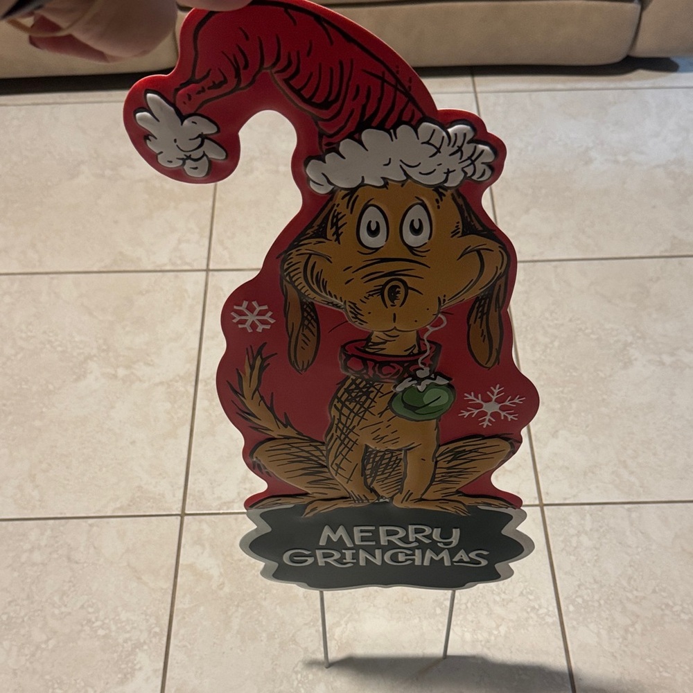 Merry Grinchmas Max Yard Sign